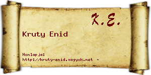 Kruty Enid névjegykártya
